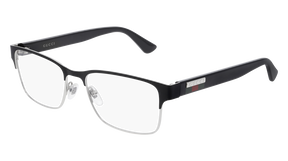 メガネ Gucci Eyewear GG0750O 001 Square Black Silver l Frame Gucci GG0750O Glasses | Free Shipping and Returns | Eyeconic