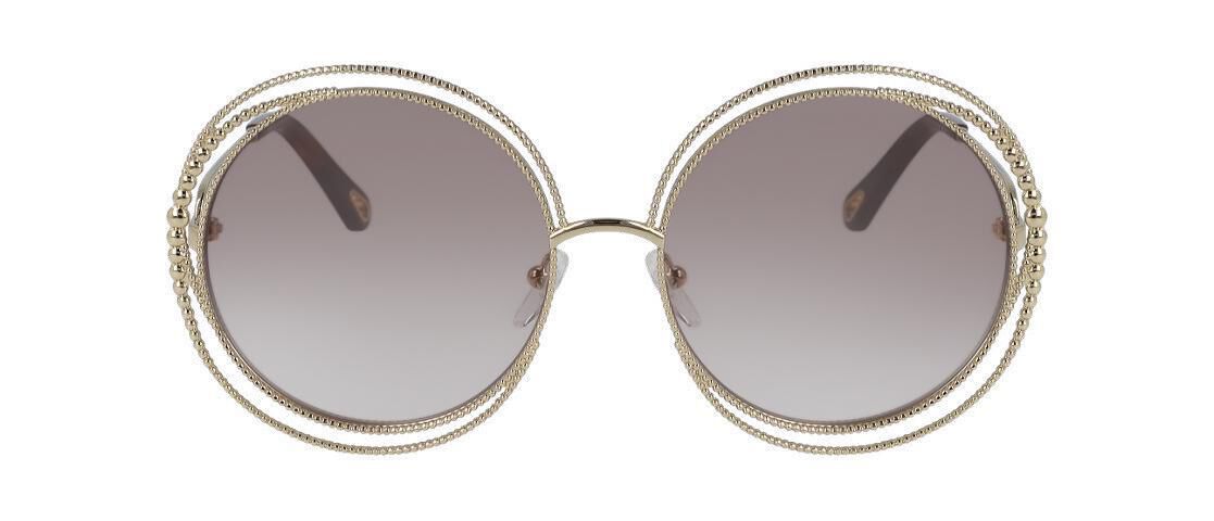 Chloé CARLINA CHAIN CE114SC Gold/Light Grey Brown Shaded Sunglasses 722 A 