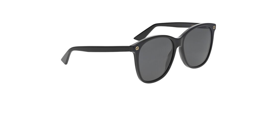 EUC Gucci Round Black and Grey Sunglasses (GG0024S 009) Gucci Logo Sunglasses 54mm with Polarized Grey Lenses  main image 3