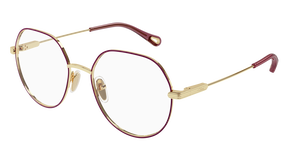 メガネ Chloe Chloe - CH0137O - 005 gold gold transparent Chloe CH0137O Eyeglasses | FramesDirect.com