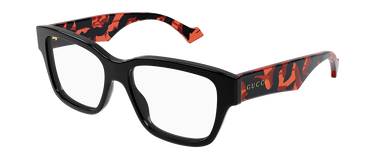 メガネ GUCCI Gucci - GG1424O - 001 black black transpare Gucci GG1424O 001 Black Eyeglasses for Woman – LookerOnline