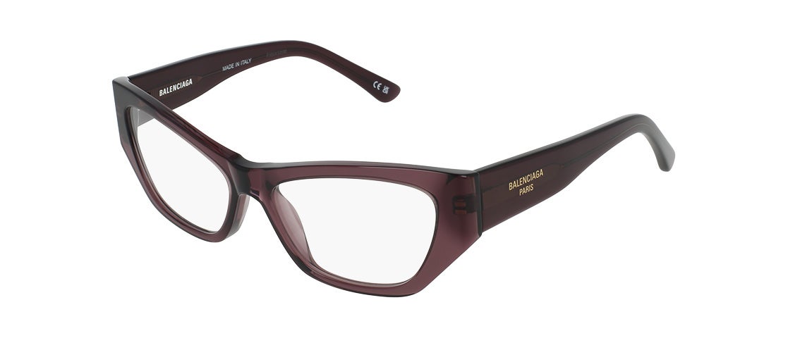 Balenciaga BB0372O 004 Women’s Glasses Purple Size 55 - Free Lenses - Blue Light Block Available