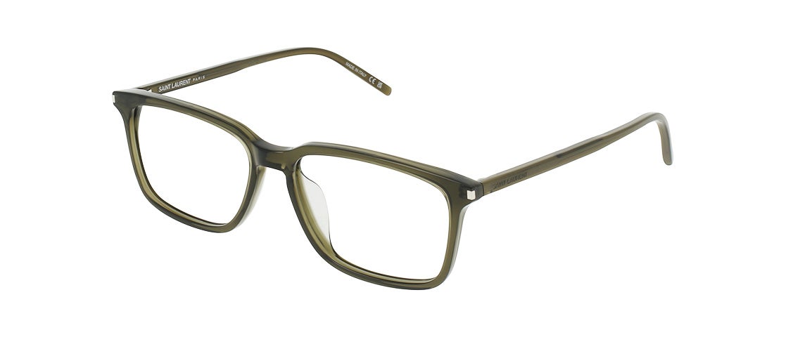 Saint Laurent SL 645/F Asian Fit 005 Men's Glasses Green Size 55 - Free Lenses - Blue Light Block Available