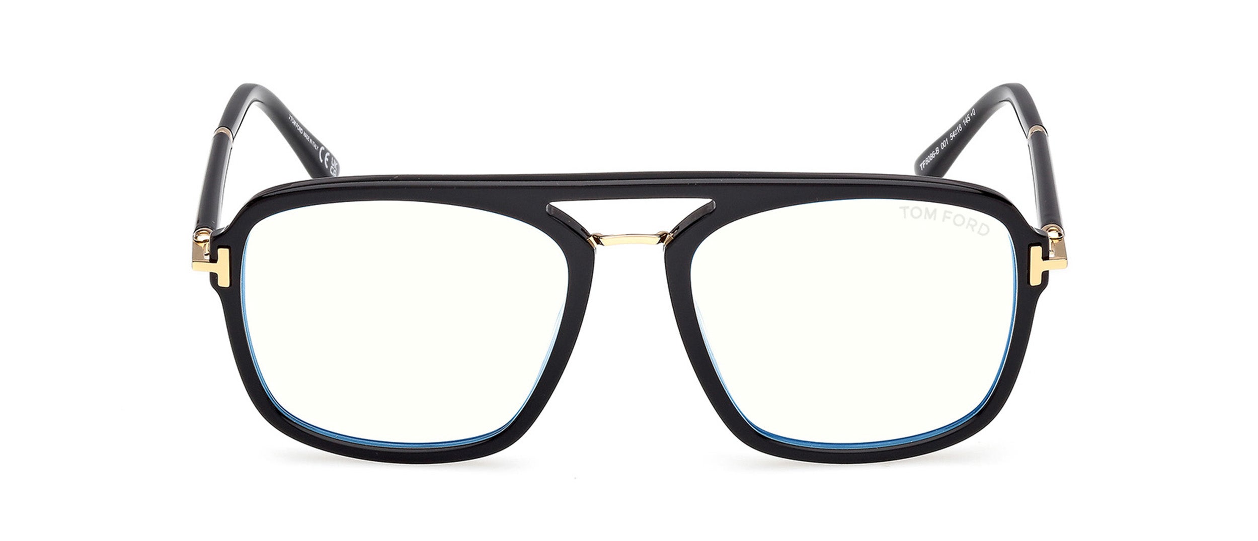 Tom Ford FT6086-B 001 Blue-Light Block Men's Glasses Black Size 54 - Free Lenses - Blue Light Block Available