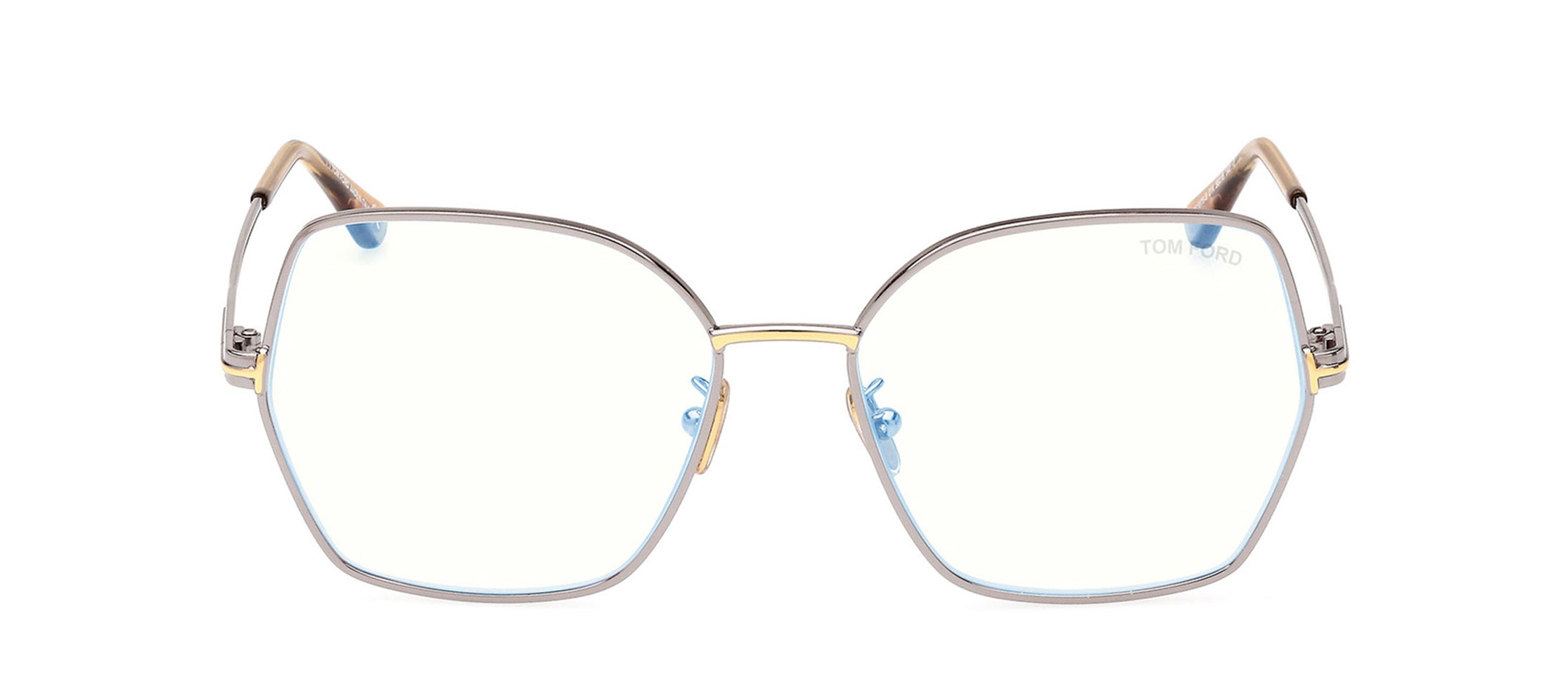 Tom Ford FT5876-B 014 Blue-Light Block Women’s Glasses Silver Size 56 - Free Lenses - Blue Light Block Available
