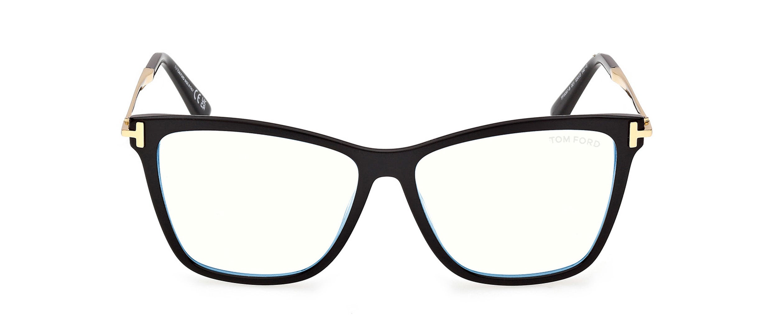 Tom Ford FT6097-B 001 Blue-Light Block Women’s Glasses Black Size 53 - Free Lenses - Blue Light Block Available