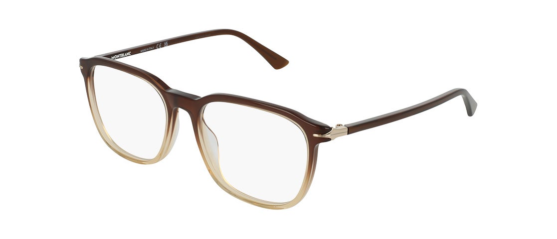 Montblanc MB0438O 005 Men's Glasses Brown Size 53 - Free Lenses - Blue Light Block Available
