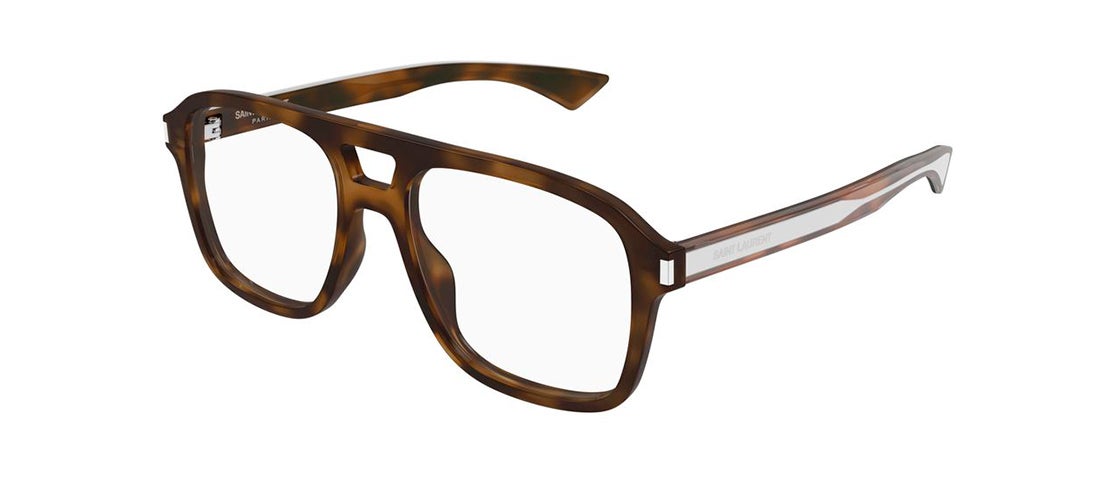Saint Laurent SL 881 OPT 003 Men's Glasses Tortoiseshell Size 55 - Free Lenses - Blue Light Block Available