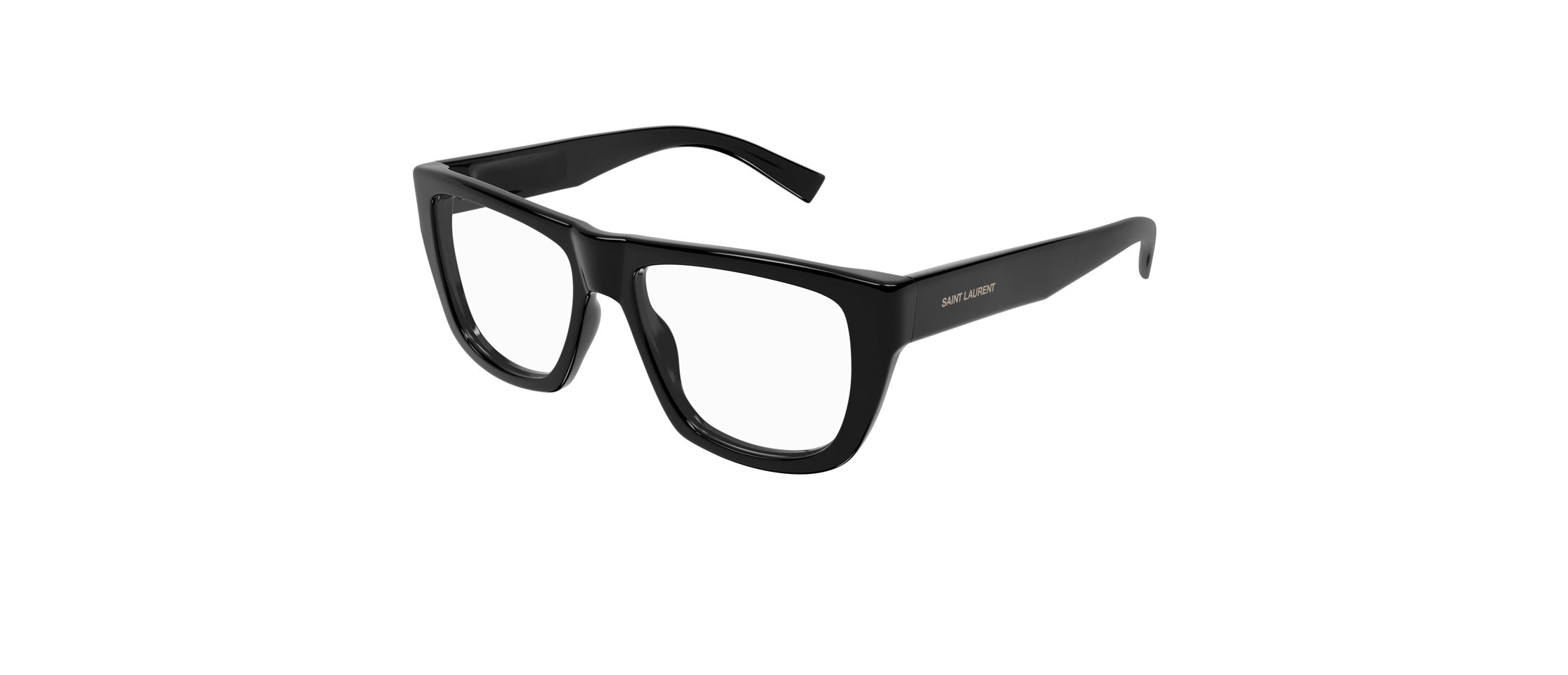 Saint Laurent SL714003 Oversized Acetate Square Eyeglasses — Black