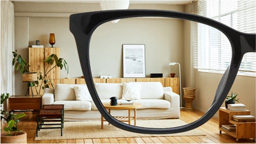 Light reactive lens indoors, clear state