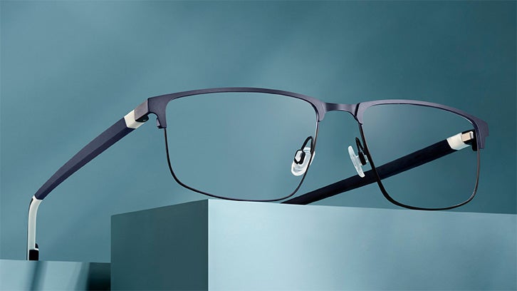 Dark rectangular Flexon eyeglasses